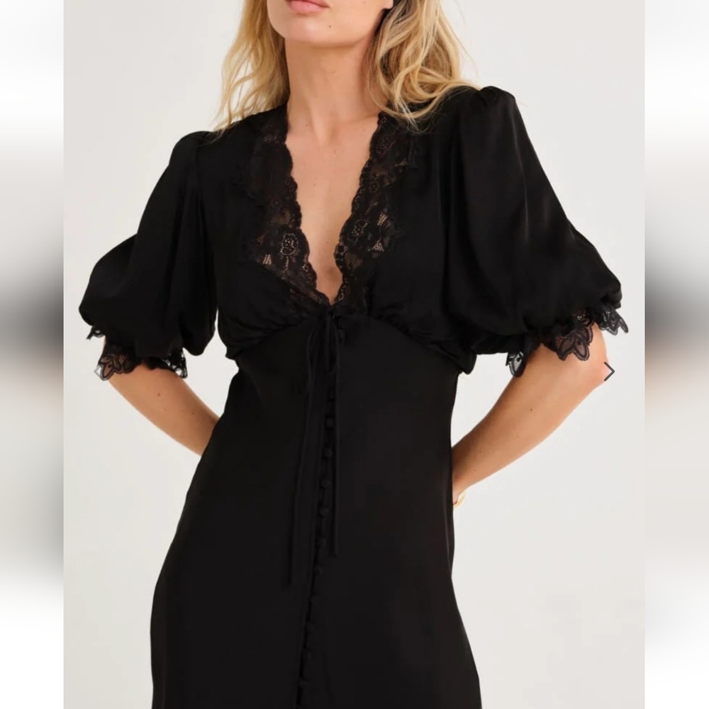 Honey Duster Maxi Dress Black Size L
